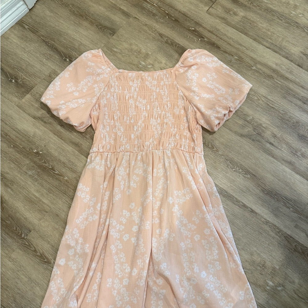 LuLaRoe Peach Floral Casual Dress